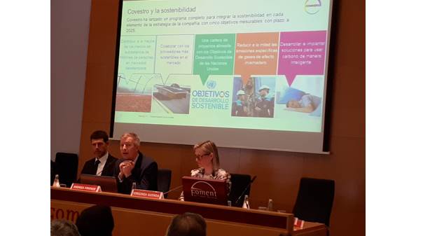 Andrea Firenze, Director General de Covestro en España, en las jornadas sobre energía y clima de Foment del Treball