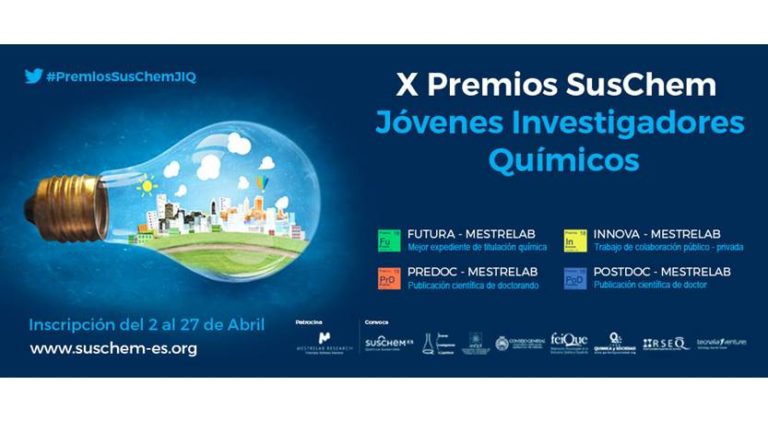 SusChem-España convoca la X Edición de sus Premios Jóvenes Investigadores Químicos