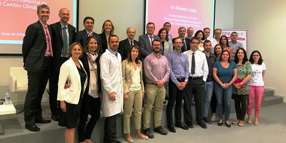 Visita a SPB del Premio Nobel de la Paz 2007 y portavoz del panel intergubernamental de expertos sobre el cambio climático, Dr. Edward Rubin, que participa en Valencia como jurado de los Premios Rey Jaime I.