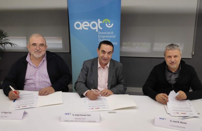 La AEQT y los sindicatos CCOO de Industria y UGT-FICA renuevan su acuerdo bilateral