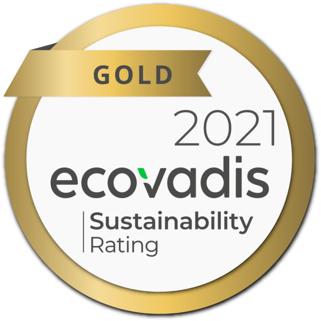 EcoVadis gold medal 2021