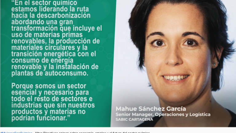 Mahue Sánchez SABIC- #MujeresConQuimica – Altas Directivas opinan sobre economía empleo y futuro del sector químico (003)