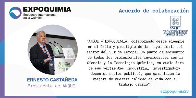 ANQUE, vuelve a ser Institutional Partner de EXPOQUIMIA
