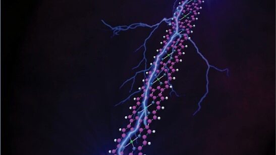 Imagen1 Transporte balístico en cables moleculares largos: nano-cintas de porfirina