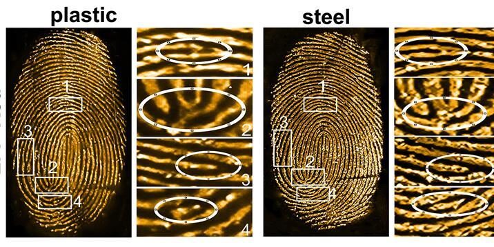 tintes fluorescentes para visualizar instantáneamente huellas digitales